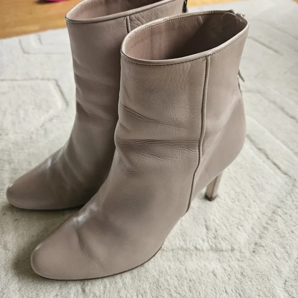 SOLD MIU MIU Heel Ankle Boots size 8 US / 39EUR Beige  Nude - Picture 2 of 16
